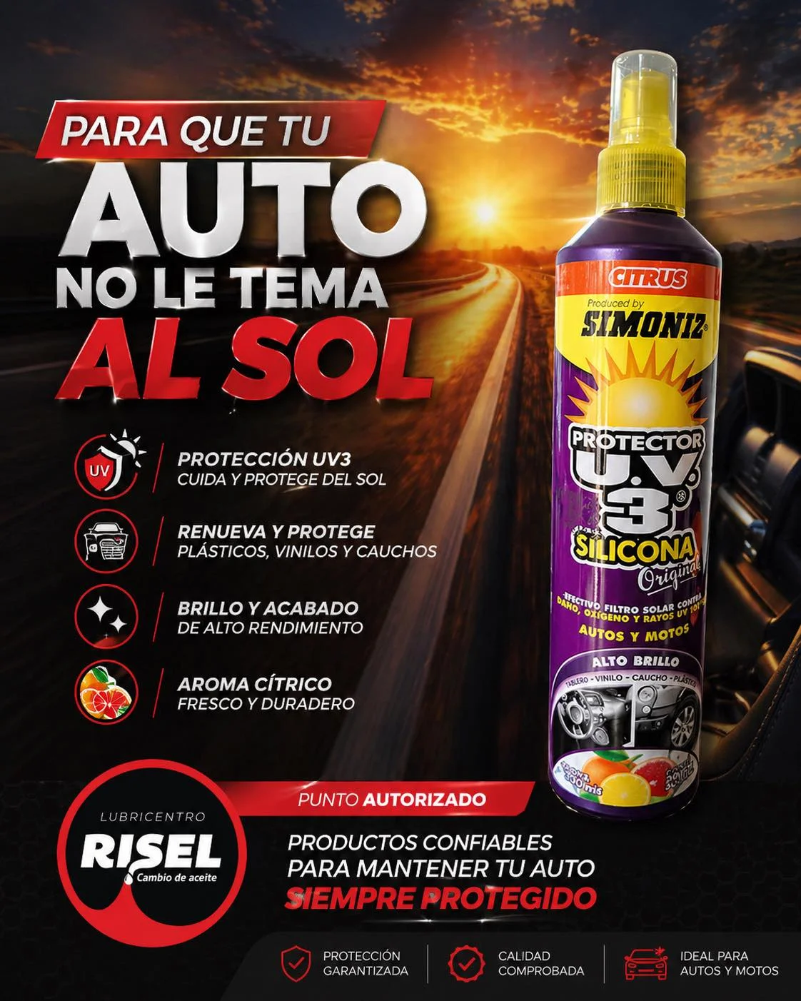 Protector UV 3 Silicona Original Simoniz